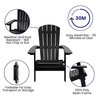 Flash Furniture Black All-Weather Folding Adirondack Chairs, PK 2 2-JJ-C14505-BLK-GG